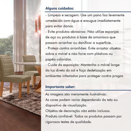 Imagem de Conjunto Sala de Jantar Genova Tampo Vidro/mdf com 8 Cadeiras Genova Smart Plus