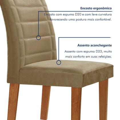 Imagem de Conjunto Sala de Jantar Genova Tampo Vidro/mdf com 8 Cadeiras Genova Smart Plus