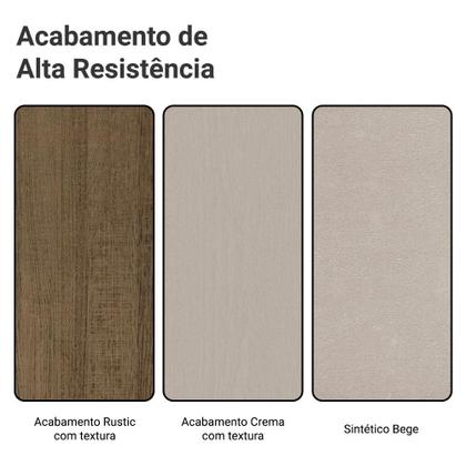 Imagem de Conjunto Sala de Jantar Havana Madesa Mesa Tampo de Madeira com 4 Cadeiras