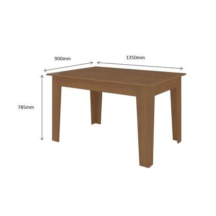 Imagem de CONJUNTO SALA DE JANTAR ITALIA 1,35 COM 6 CADEIRAS Cedro 11C