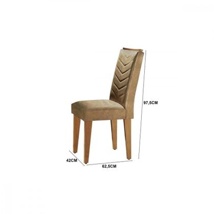 Imagem de Conjunto Sala De Jantar Liz Tampo Vidro 6 Cadeiras