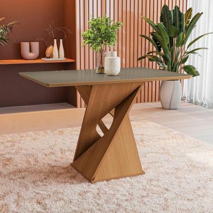 Imagem de Conjunto Sala De Jantar Luna Kappesberg 4 Cadeiras Veludo Bege