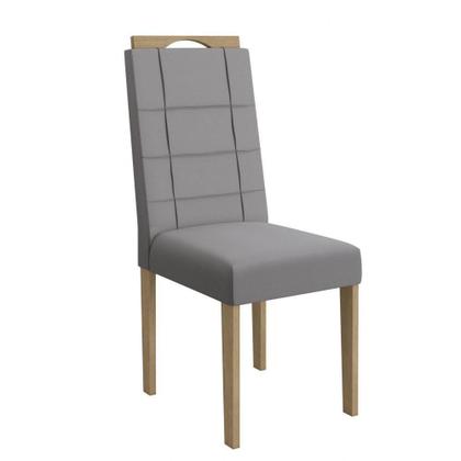 Imagem de Conjunto Sala De Jantar Luna Kappesberg 4 Cadeiras Veludo Titanio