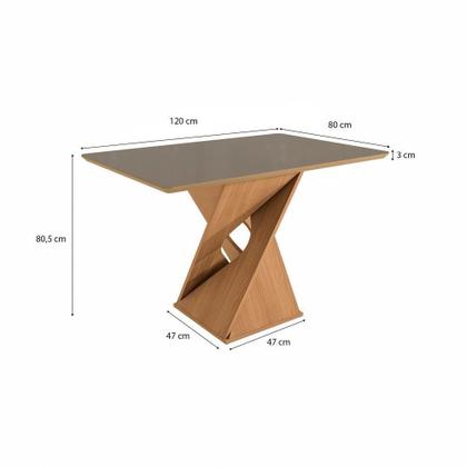 Imagem de Conjunto Sala De Jantar Luna Kappesberg 4 Cadeiras Veludo Titanio