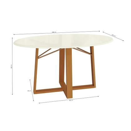 Imagem de Conjunto Sala de Jantar Madeira Maciça 4 Cadeiras Kappesberg