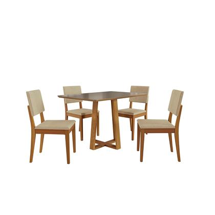 Imagem de Conjunto Sala de Jantar Madeira Maciça 4 Cadeiras Kappesberg