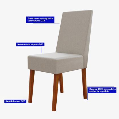 Conjunto Sala De Jantar Madeira Maciça Com Vidro 6 Cadeiras Califórnia - Móveis Meneghetti Imagem de Conjunto Sala De Jantar Madeira Maciça Com Vidro 6 Cadeiras Califórnia