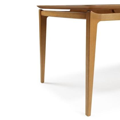 Imagem de Conjunto Sala de Jantar Madeira Maciça - Mesa 1,80 Laminada 6 Cadeiras Assento e Encosto Estofado