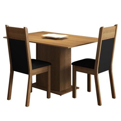 Conjunto Sala de Jantar Madesa Gabi Mesa Tampo de Madeira com 2 Cadeiras Imagem de Conjunto Sala de Jantar Madesa Gabi Mesa Tampo de Madeira com 2 Cadeiras