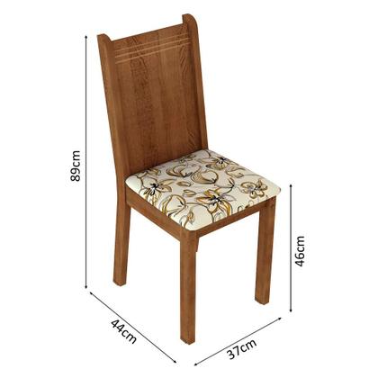 Conjunto Sala de Jantar Madesa Maris Mesa Tampo de Madeira com 6 Cadeiras Imagem de Conjunto Sala de Jantar Madesa Maris Mesa Tampo de Madeira com 6 Cadeiras