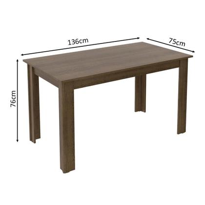Conjunto Sala de Jantar Madesa Maris Mesa Tampo de Madeira com 6 Cadeiras Imagem de Conjunto Sala de Jantar Madesa Maris Mesa Tampo de Madeira com 6 Cadeiras