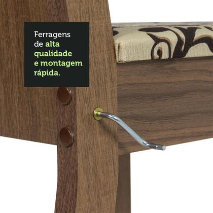 Imagem de Conjunto Sala de Jantar Madesa Maya Mesa Tampo de Vidro com 4 Cadeiras