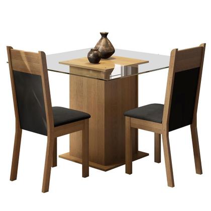 Imagem de Conjunto Sala de Jantar Madesa Moni Mesa Tampo de Vidro com 2 Cadeiras