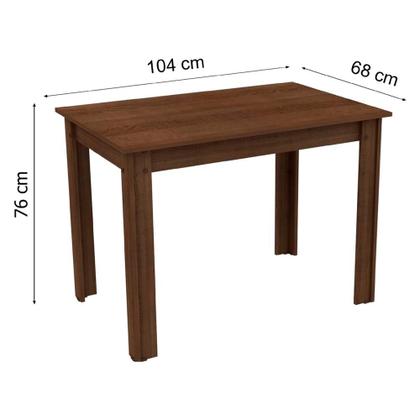 Imagem de Conjunto Sala de Jantar Madesa Rute Mesa Tampo de Madeira com 4 Cadeiras