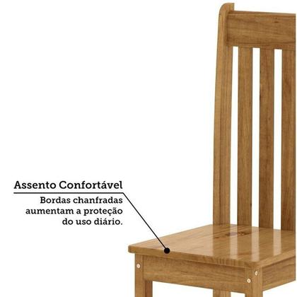 Imagem de Conjunto Sala de Jantar Mesa 120cm Retangular e 4 Cadeiras 100% Madeira Maciça Essen Espresso Móveis