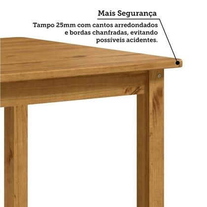 Imagem de Conjunto Sala de Jantar Mesa 120cm Retangular e 4 Cadeiras 100% Madeira Maciça Essen Espresso Móveis