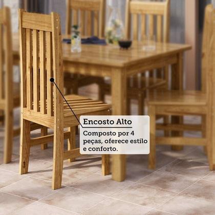 Imagem de Conjunto Sala de Jantar Mesa 120cm Retangular e 4 Cadeiras 100% Madeira Maciça Essen Espresso Móveis