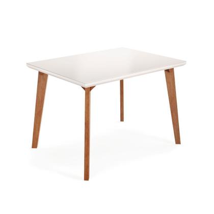 Imagem de Conjunto Sala de Jantar Mesa 120cm Tampo de Vidro Dubai 4 Cadeiras Paris Madetal