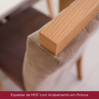 Imagem de Conjunto Sala de Jantar Mesa 120cm Tampo MDF Canto Reto com 4 Cadeiras Madely Espresso Móveis