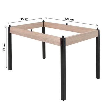 Imagem de Conjunto Sala de Jantar Mesa 120x75cm Tampo Vidro com 4 Cadeiras Karina
