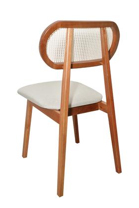 Imagem de Conjunto Sala de Jantar Mesa 1,20x90 Tampo de Vidro 4 Cadeiras Júlia Jequitibá Móveis