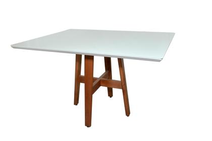 Imagem de Conjunto Sala de Jantar Mesa 1,20x90 Tampo de Vidro 4 Cadeiras Júlia Jequitibá Móveis