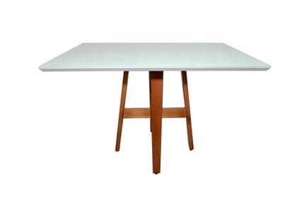 Imagem de Conjunto Sala de Jantar Mesa 1,20x90 Tampo de Vidro 4 Cadeiras Júlia Jequitibá Móveis