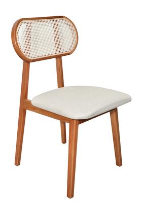 Imagem de Conjunto Sala de Jantar Mesa 1,20x90 Tampo de Vidro 4 Cadeiras Júlia Jequitibá Móveis