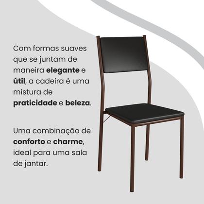 Imagem de Conjunto Sala de Jantar Mesa 120x90cm Base Império Tampo Mdf Laca com Vidro Florença