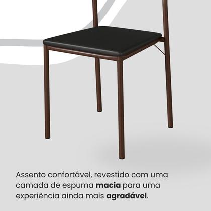 Imagem de Conjunto Sala de Jantar Mesa 120x90cm Base Império Tampo Mdf Laca com Vidro Florença