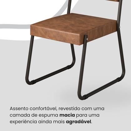 Imagem de Conjunto Sala de Jantar Mesa 120x90cm Base Império Tampo Mdf Napoli