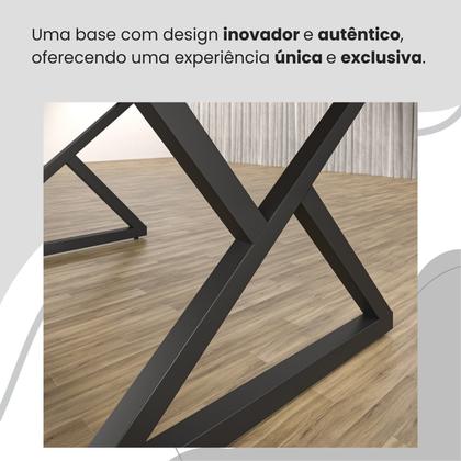 Imagem de Conjunto Sala de Jantar Mesa 120x90cm Base Império Tampo Mdf Napoli