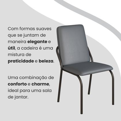 Imagem de Conjunto Sala de Jantar Mesa 120x90cm Base Lunna Tampo Mdf com Vidro Malibu