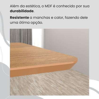 Imagem de Conjunto Sala de Jantar Mesa 120x90cm Base Lunna Tampo Mdf Florença