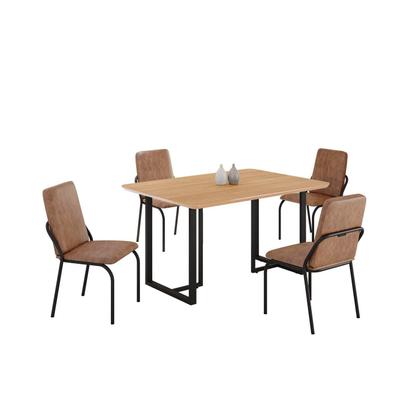 Imagem de Conjunto Sala de Jantar Mesa 120x90cm Base Lunna Tampo Mdf Malibu