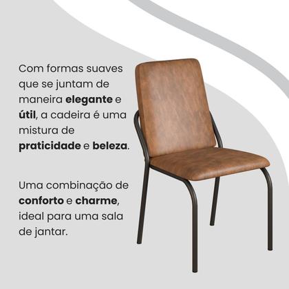 Imagem de Conjunto Sala de Jantar Mesa 120x90cm Base Lunna Tampo Mdf Malibu