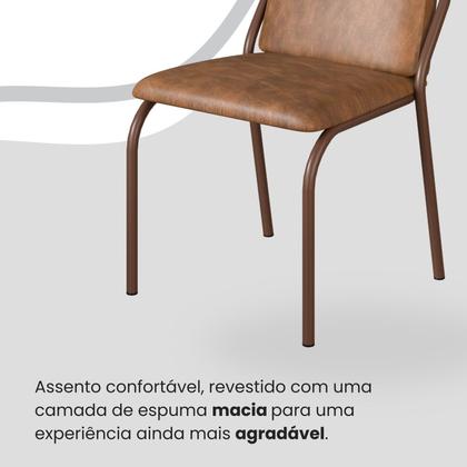 Imagem de Conjunto Sala de Jantar Mesa 120x90cm Base Lunna Tampo Mdf Malibu