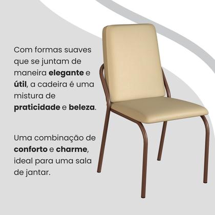 Imagem de Conjunto Sala de Jantar Mesa 120x90cm Base Pérola Tampo Mdf com Vidro Malibu