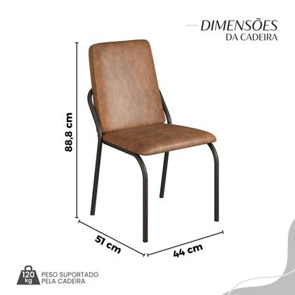 Imagem de Conjunto Sala de Jantar Mesa 120x90cm Base Pérola Tampo Mdf com Vidro Malibu