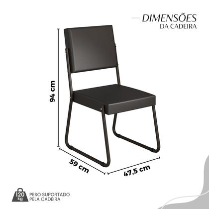 Imagem de Conjunto Sala de Jantar Mesa 120x90cm Base Pérola Tampo Mdf Laca com Vidro Napoli