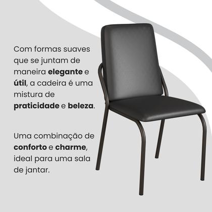 Imagem de Conjunto Sala de Jantar Mesa 120x90cm Base Pérola Tampo Mdf Malibu