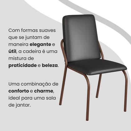 Imagem de Conjunto Sala de Jantar Mesa 120x90cm Base Pérola Tampo Mdf Malibu