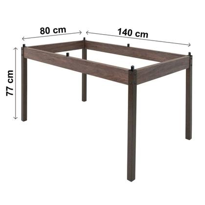 Imagem de Conjunto Sala de Jantar Mesa 140x80cm Tampo Vidro com 6 Cadeiras Karina