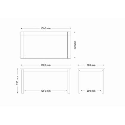 Conjunto Sala de Jantar Mesa 150x80 cm 6 Cadeiras Madeira Marin Brasil Imagem de Conjunto Sala de Jantar Mesa 150x80 cm 6 Cadeiras Madeira Marin Brasil