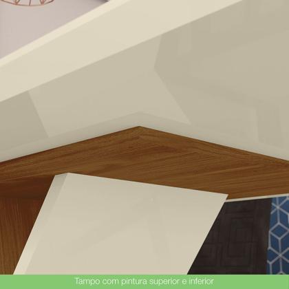 Imagem de Conjunto Sala de Jantar Mesa 160 Cm Tampo MDF com Vidro 6 Cadeiras Lupita Casa 812