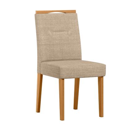 Imagem de Conjunto Sala de Jantar Mesa 1,60m com 6 Cadeiras Lectus Ypê/Off White/Ln05 - New Ceval