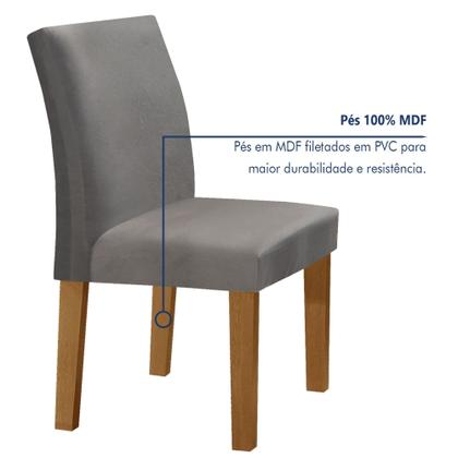 Imagem de Conjunto Sala de Jantar Mesa 160x80cm Tampo Mdf com 6 Cadeiras Espanha Yescasa