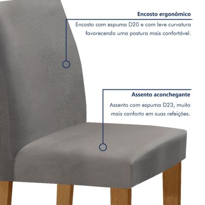 Imagem de Conjunto Sala de Jantar Mesa 160x80cm Tampo Mdf com 6 Cadeiras Espanha Yescasa