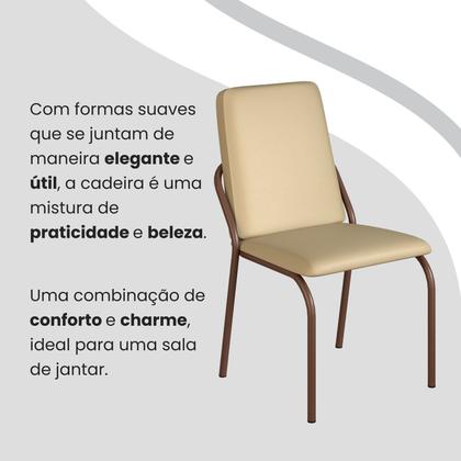 Imagem de Conjunto Sala de Jantar Mesa 160x90cm Base Lunna Tampo Mdf Laca com Vidro Malibu