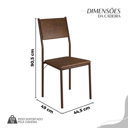 Imagem de Conjunto Sala de Jantar Mesa 160x90cm Base Pérola Tampo Mdf Florença